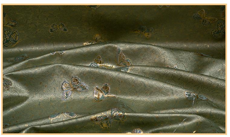 Butterfly Brocade Jacquard Fabric, Gold Metallic Woven Textile, 4 Colors for Kidswear, Bags, Pouches, Crafts and Sewing, 59"W