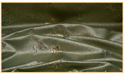 Butterfly Brocade Jacquard Fabric, Gold Metallic Woven Textile, 4 Colors for Kidswear, Bags, Pouches, Crafts and Sewing, 59"W