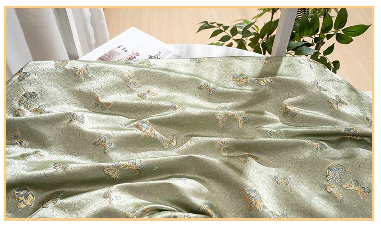 Butterfly Brocade Jacquard Fabric, Gold Metallic Woven Textile, 4 Colors for Kidswear, Bags, Pouches, Crafts and Sewing, 59"W