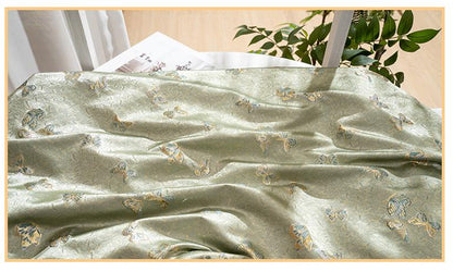 Butterfly Brocade Jacquard Fabric, Gold Metallic Woven Textile, 4 Colors for Kidswear, Bags, Pouches, Crafts and Sewing, 59"W