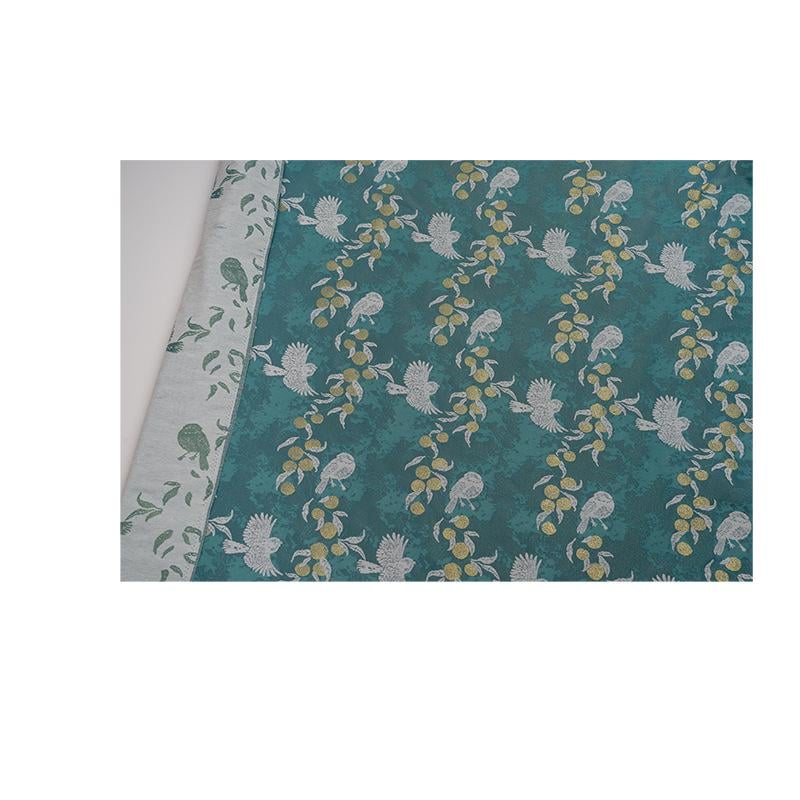 Bird & Fruit Song Brocade Fabric, 3D Jacquard Textile, 3 Colors for Qipao, Hanfu, Kidswear, Dresses, Bags and Sewing, 59"W