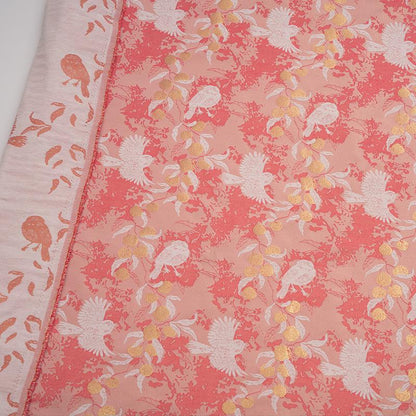 Bird & Fruit Song Brocade Fabric, 3D Jacquard Textile, 3 Colors for Qipao, Hanfu, Kidswear, Dresses, Bags and Sewing, 59"W
