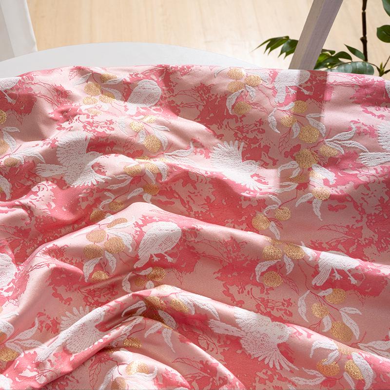 Bird & Fruit Song Brocade Fabric, 3D Jacquard Textile, 3 Colors for Qipao, Hanfu, Kidswear, Dresses, Bags and Sewing, 59"W