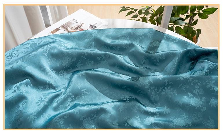 Tone-on-Tone Floral Jacquard Fabric, Traditional-Style Woven Textile, 5 Colors for Framing, Pouches, Crafts, Decor and Sewing, 59"W