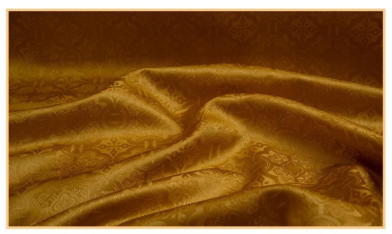 Ornamental Song Brocade Jacquard Fabric, Tone-on-Tone Woven Textile, 5 Colors for Qipao, Bags, Pouches, Framing, Crafts and Sewing, 59"W