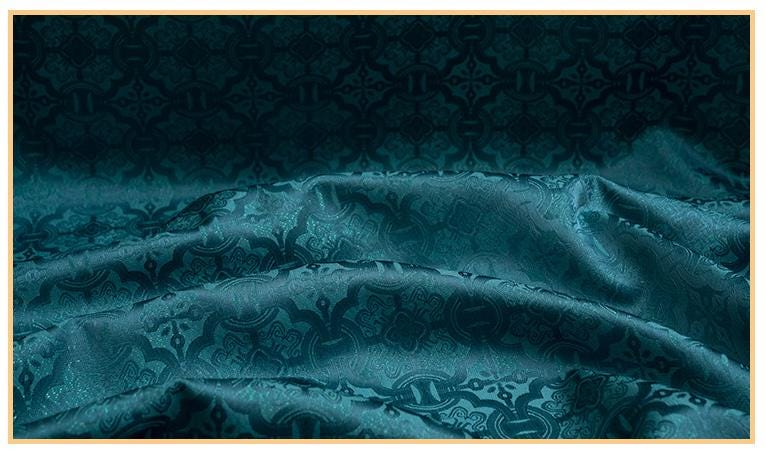 Ornamental Song Brocade Jacquard Fabric, Tone-on-Tone Woven Textile, 5 Colors for Qipao, Bags, Pouches, Framing, Crafts and Sewing, 59"W