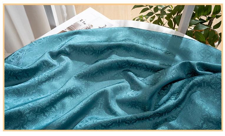 Ornamental Song Brocade Jacquard Fabric, Tone-on-Tone Woven Textile, 5 Colors for Qipao, Bags, Pouches, Framing, Crafts and Sewing, 59"W