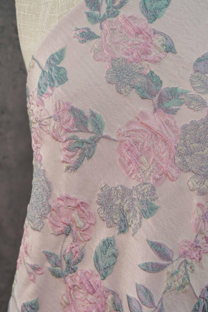 Lime Green & Silver 3D Embossed Floral Yarn-Dyed Fabric, Textured Woven Textile for Dresses, Jackets, Skirts, Bags and Sewing - 55"W