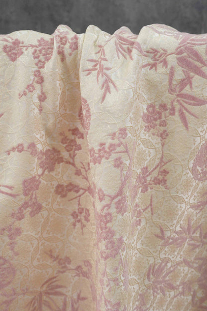 Thick Chenille Jacquard Fabric, Plum Blossom Bamboo Dragon Medallion Upholstery Textile for Curtains, Cushions, Furniture Decor, 4 Colors
