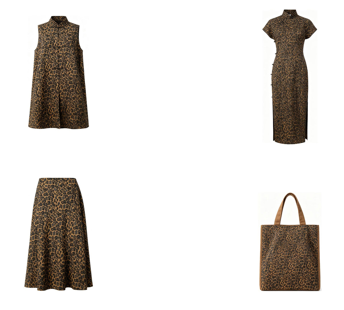 Vintage-Style 3D Leopard Jacquard Fabric, Yarn-Dyed Textured Woven Textile, 2 Colors for Jackets, Dresses, Skirts, Bags and Sewing