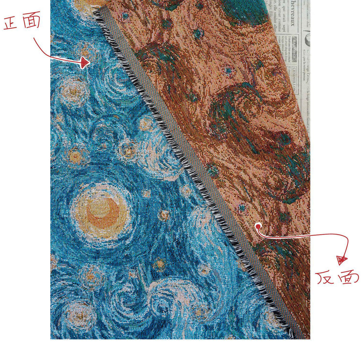 Blue Swirling Night Sky Jacquard Fabric, Textured Yarn-Dyed Woven Upholstery Textile for Cushions, Furniture, Bags and Home Decor, 58"Wide