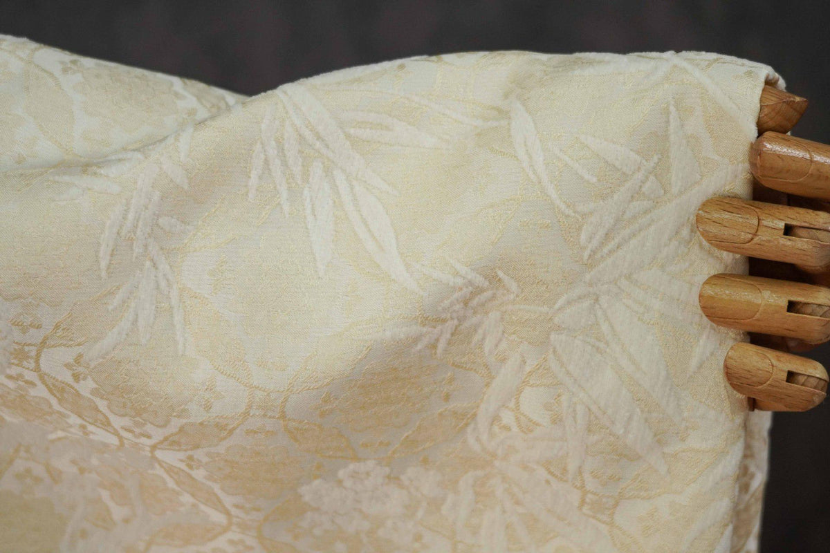 Thick Chenille Jacquard Fabric, Plum Blossom Bamboo Dragon Medallion Upholstery Textile for Curtains, Cushions, Furniture Decor, 4 Colors