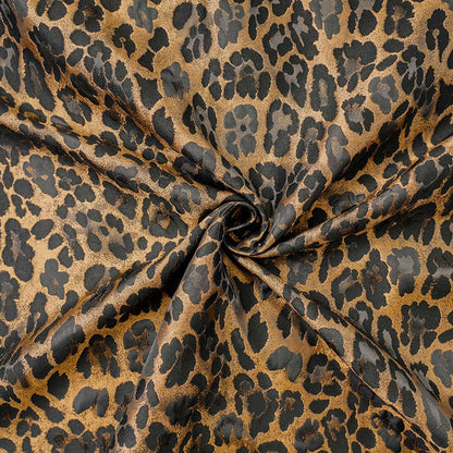 Vintage-Style 3D Leopard Jacquard Fabric, Yarn-Dyed Textured Woven Textile, 2 Colors for Jackets, Dresses, Skirts, Bags and Sewing