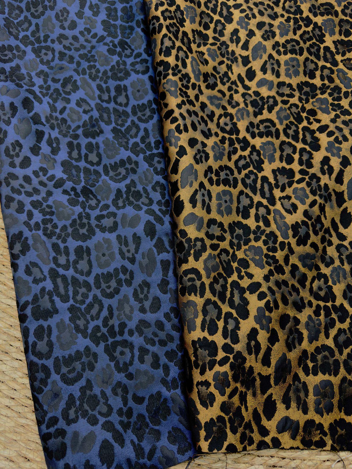 Vintage-Style 3D Leopard Jacquard Fabric, Yarn-Dyed Textured Woven Textile, 2 Colors for Jackets, Dresses, Skirts, Bags and Sewing