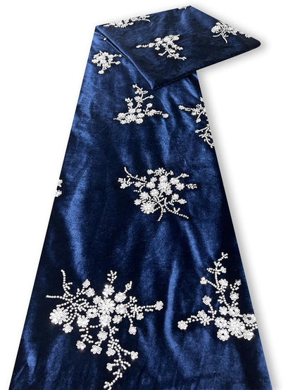 Velvet Snowflake Sequin Fabric, Embellished Plush Textile, Multiple Colors for Dresses, Skirts, Costumes, Bags and Sewing, 52"Wide