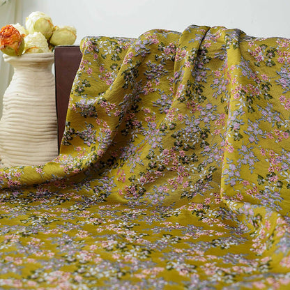 Floral Jacquard Fabric, 3D Raised Ditsy Flowers, Vintage Cottagecore Textured Fabric for Dresses, Jackets, Skirts and Sewing, 55"Wide