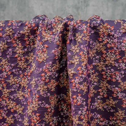 Floral Jacquard Fabric, 3D Raised Ditsy Flowers, Vintage Cottagecore Textured Fabric for Dresses, Jackets, Skirts and Sewing, 55"Wide