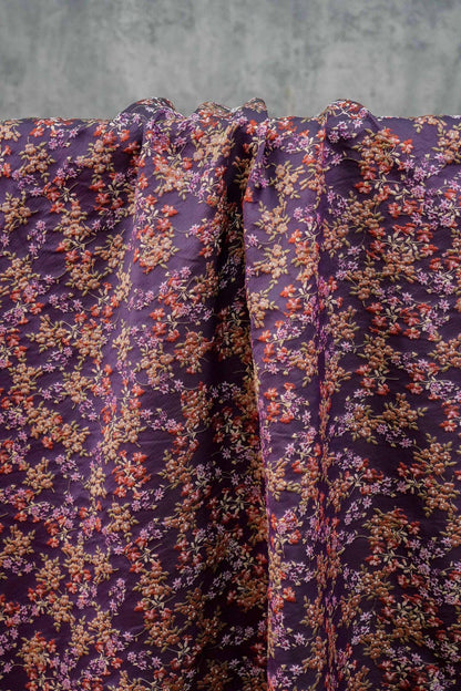 Floral Jacquard Fabric, 3D Raised Ditsy Flowers, Vintage Cottagecore Textured Fabric for Dresses, Jackets, Skirts and Sewing, 55"Wide