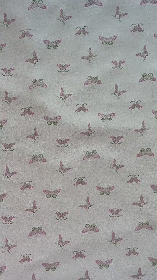 Butterfly Brocade Fabric: 55" Wide Silk Blend Upholstery - By The Meter
