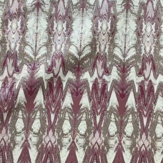 Abstract Oil Painting Wave Jacquard Fabric, Water Ripple Woven Textile, Artistic Fashion Brocade Material for Sewing & Home Decor, 65" Wide