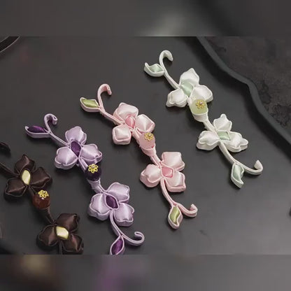 Handmade Chinese Frog Button, Qipao Pan Kou Closure, Flower Knot Button, Hanfu Tang Suit Sewing Trim, Oriental Couture Clothing Accessory