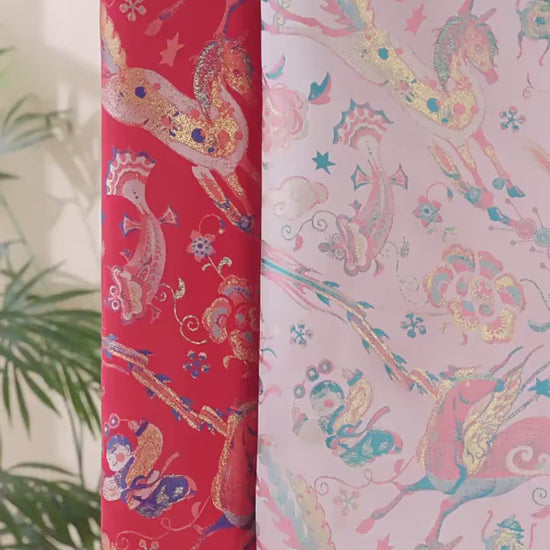 Song Brocade Jacquard Fabric, Chinese Horse Pattern Textile, Luxury Woven Fabric, Vintage Oriental Brocade, Sewing Upholstery Craft Fabric