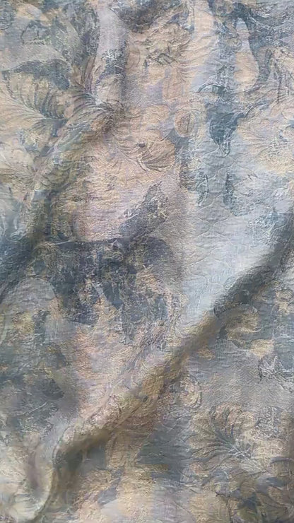 Chinese Jacquard Fabric Spring Summer Embossed Guangjin Brocade Textile – Traditional Hanfu Costume Craft Fabric, 55"Wide