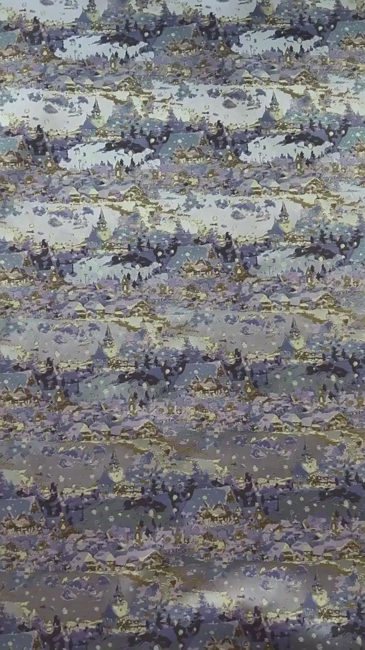 Romantic Gold Metallic Jacquard Brocade Fabric, Lavender Floral Woven Satin Textile for Dress, Qipao, Bridal and Sewing Projects, 59"Wide
