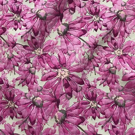 Blue Floral Jacquard Fabric by Yard, Embossed Daisy Brocade Textile, Vintage Oil Painting Style Dress Fabric for Sewing Crafts, 55"Wide