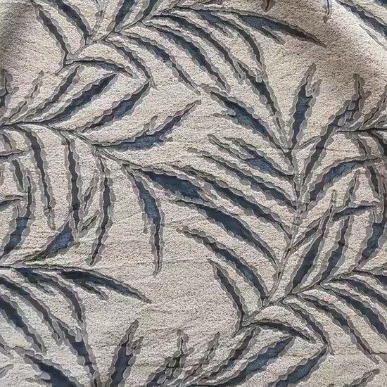 Palm Leaf Jacquard Fabric | Textured Botanical Woven Fabric for Dresses, Jackets, Sewing Projects By Yard, 54"