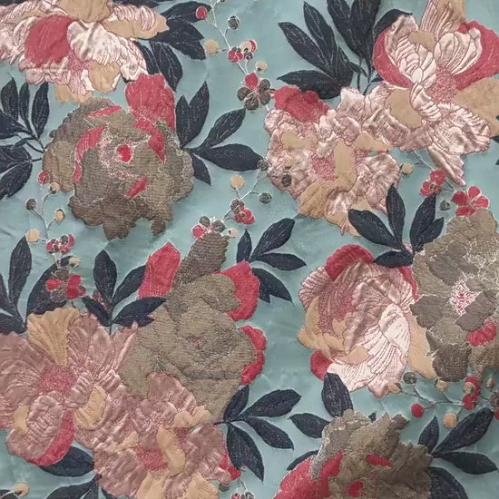Tonal Jacquard Fabric by the yard| Subtle Damask Weave | Self Pattern | Home Decor Upholstery Dress Lining, 55" Wide