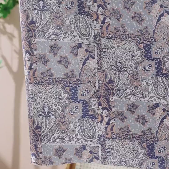 Rayon Shu Luo Fabric, Ornamental Patchwork Floral Textile, Chinese Style Fabric for Dresses, Qipao, Shirts, Sewing and Crafts