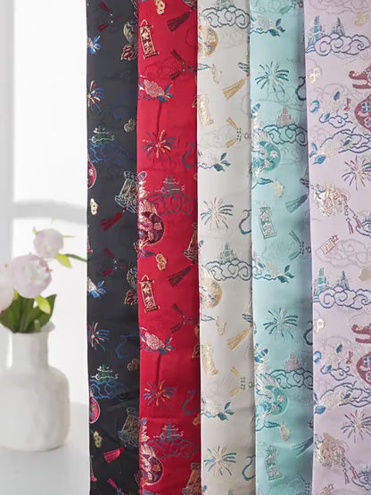 Dragon Brocade Fabric: 59"W Chinese Silk Rayon Blend