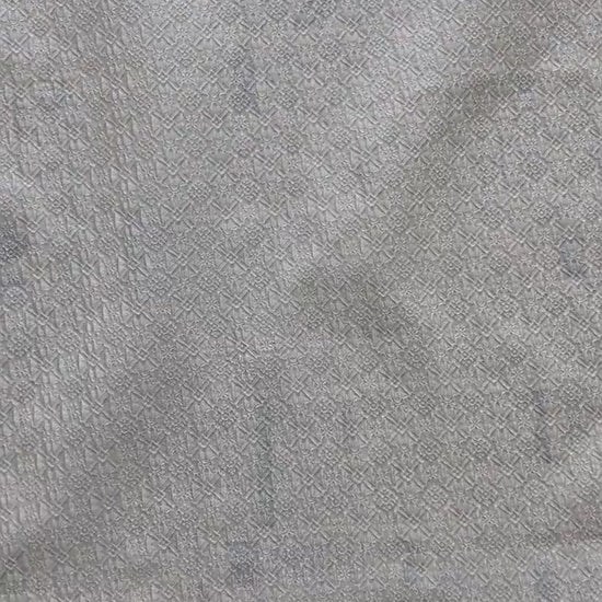 Embossed Jacquard Fabric, White Textured Geometric Floral Woven Textile, Elegant Brocade Fabric for Dress, Jacket, DIY Sewing, 53"Wide