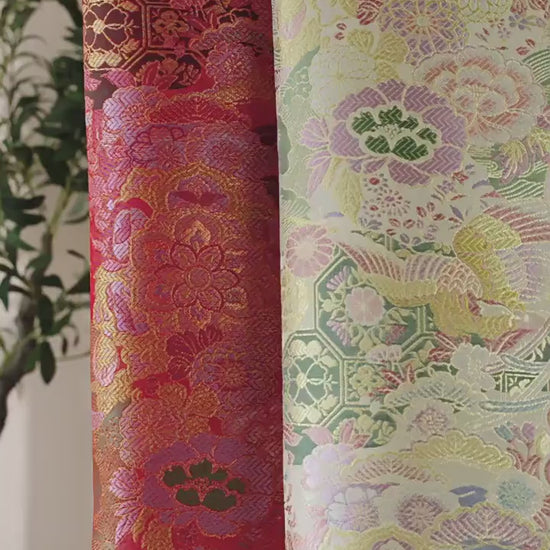 Tibetan Style Brocade Fabric, Chinese Auspicious Dragon Jacquard Textile, Gold Woven Fabric for Temple Decor Craft Sewing, 59“wide