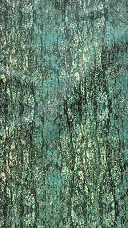 Emerald Green Jacquard Fabric, Textured Bark Pattern Woven Textile, Luxury Abstract Brocade Fabric for Dress, Jacket, DIY Sewing, 66"Wide