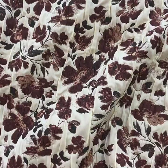 Black & White 3D Embossed Floral Jacquard Fabric by the Yard: Vintage Botanical Woven, Dress Sewing, Upholstery, Costume Material, 51"Wide