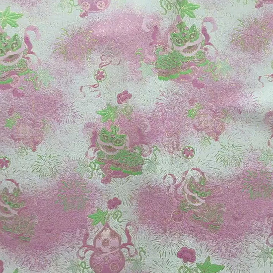 Luxury Song Dynasty Brocade Fabric, Golden Thread Jacquard Textile for Couture, Premium Oriental Silk Woven Material by the Yard - 1 Meter