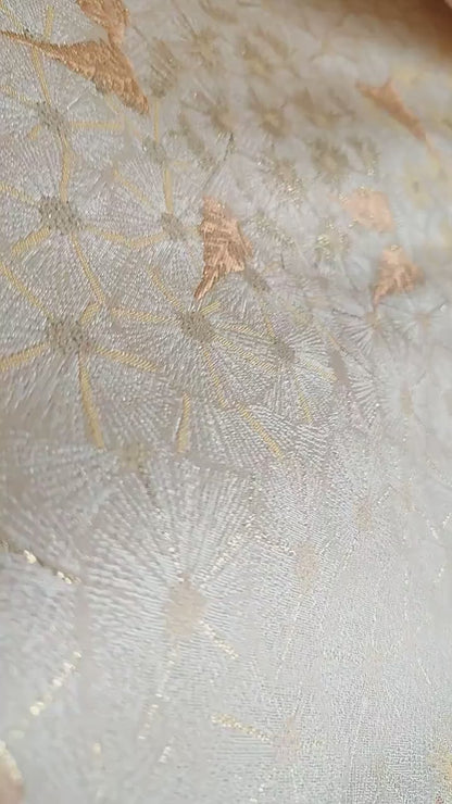 Maple Leaf Jacquard Fabric, Botanical Woven Fabric by Yard, Vintage Abstract Leaf Textile, Luxury Sewing Fabric, Upholstery Home Decor, 57"W