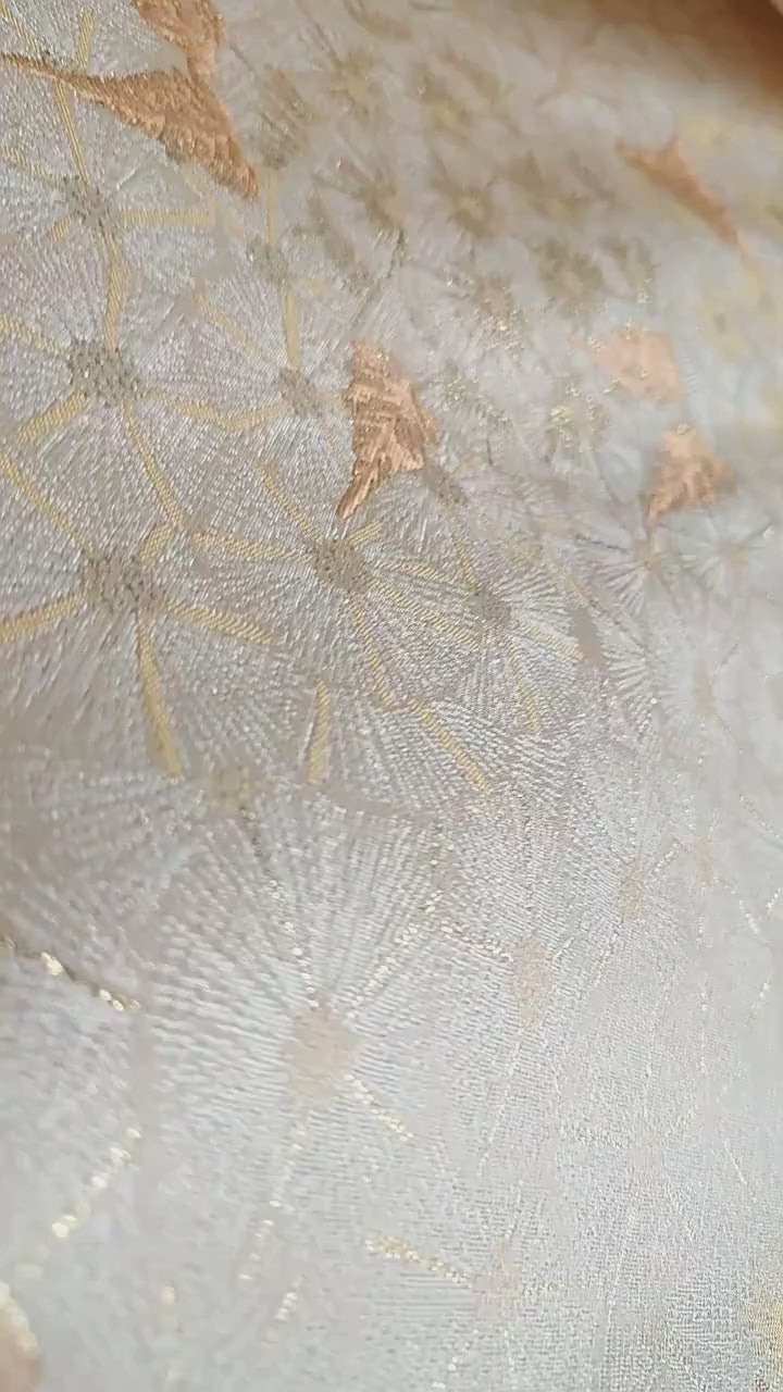Maple Leaf Jacquard Fabric, Botanical Woven Fabric by Yard, Vintage Abstract Leaf Textile, Luxury Sewing Fabric, Upholstery Home Decor, 57"W